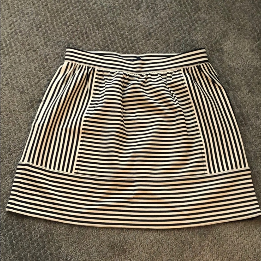 Madewell - Black and White Striped Skirt - Size 4